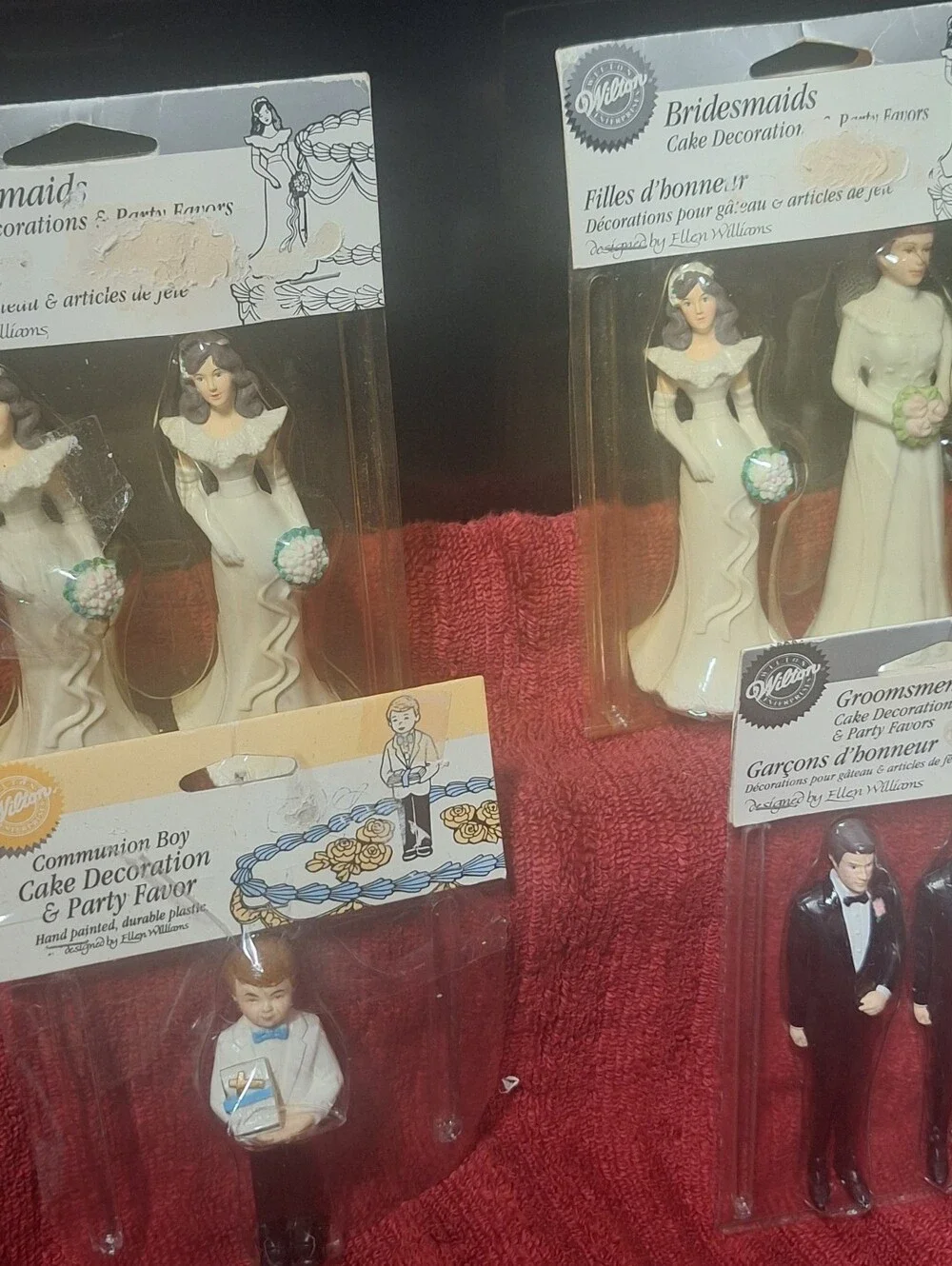 Bundle: Wilton Bridesmaids & Groomsmen Cake Toppers - Bridal Figurines